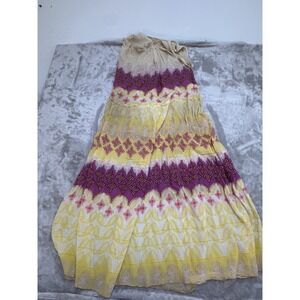 Diane Von Furstenberg Women's Silk Blend Maxi Dress Sz 4 Spaghetti Strap Floral